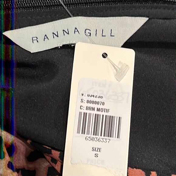 NWT Ranna Gill Floral Cutouts Leopard Print Midi Dress Size Small - Picture 10 of 12